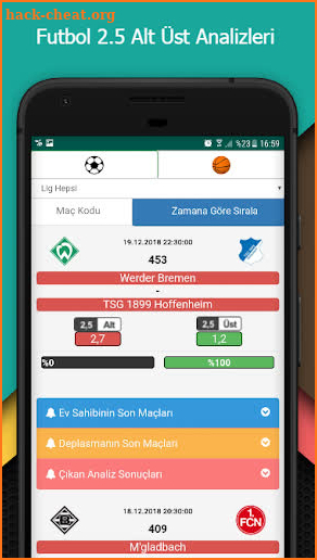 Betting Tips - Under Over Odds Analysis screenshot