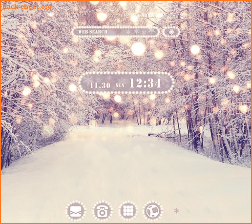 Beutiful Wallpaper Winter Road Theme screenshot