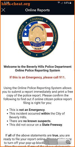 Beverly Hills Police screenshot