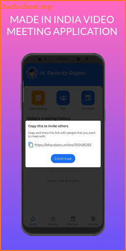 Bharat Setu Video Meeting Application screenshot