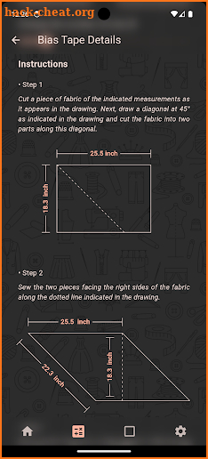 Bias Tape Calculator screenshot