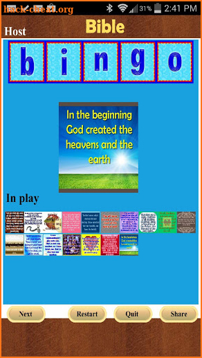 Bible Bingo screenshot