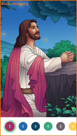Bible Color - Paint by Number, Free Bible Games screenshot