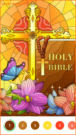 Bible Color - Paint by Number, Free Bible Games screenshot
