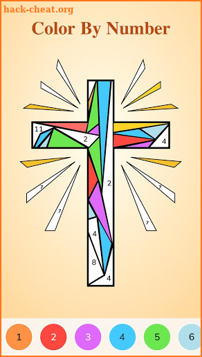 Bible Coloring - Color By Number, Free Bible Game screenshot