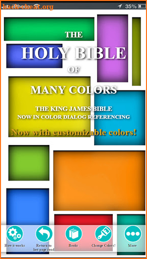 Bible of Many Colors - KJV screenshot