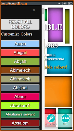 Bible of Many Colors - KJV screenshot