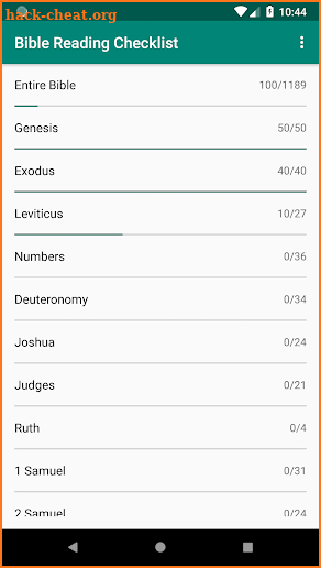Bible Reading Checklist screenshot