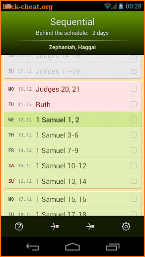 Bible Reading Schedule screenshot