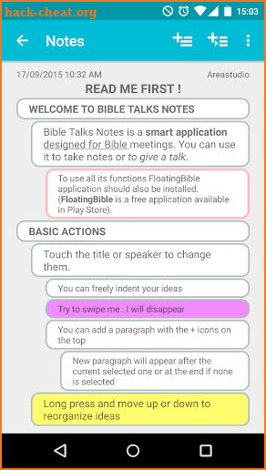 Bible Talks Notes screenshot