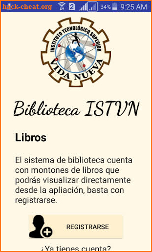 Biblioteca Login screenshot