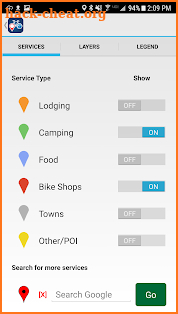 Bicycle Route Navigator screenshot