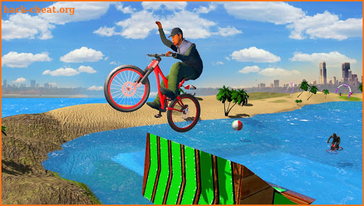 Bicycle Water Surfing Beach Stunts screenshot