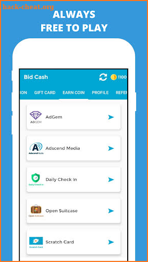 Bid Cash - Win Gift Cards & Cash Reward screenshot