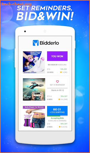 Bidderlo Auctions screenshot