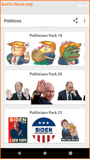 Biden vs Trump, Leaders stickers WhatstickerApps screenshot