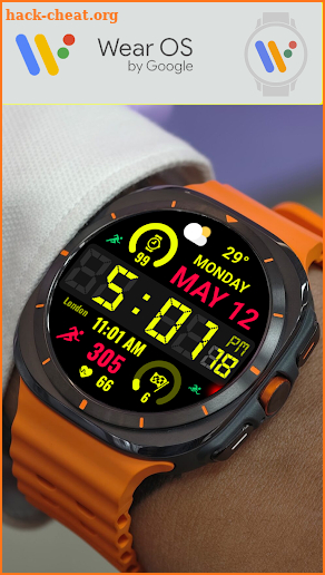 Big Bold Digital WearOS NTV584 screenshot