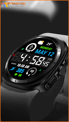 Big Bold Digital WearOS NTV584 screenshot