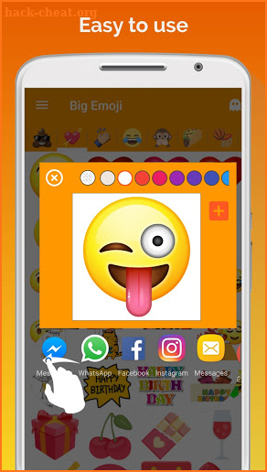 😜 Big Emoji - large emoji for all chat messengers screenshot