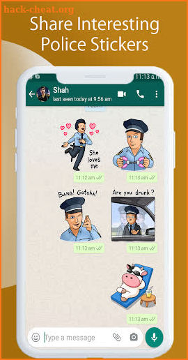 Big emoji stickers & Talk emoji for WhatsApp screenshot