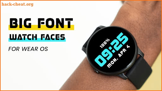 Big Font Watchface for Wear OS screenshot