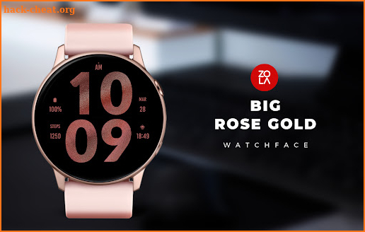 Big Rose Gold Watch Face screenshot