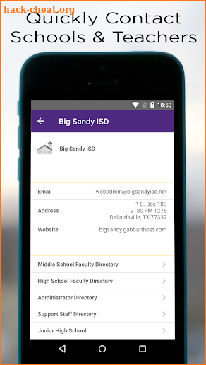 Big Sandy ISD Dallardsville screenshot