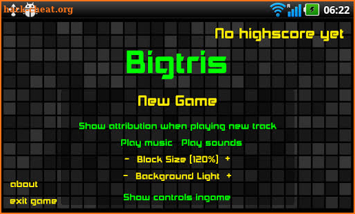 Bigtris screenshot
