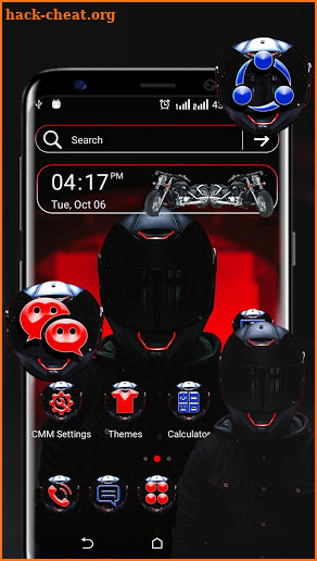 Bike Helmet Launcher Theme screenshot