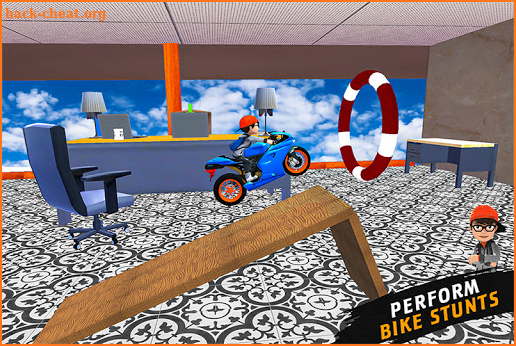 Bike Stunt Office racing screenshot