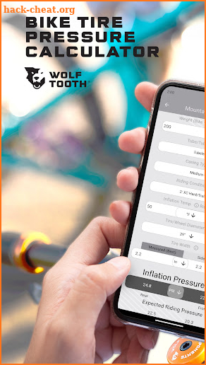 Bike Tire Pressure Calc screenshot