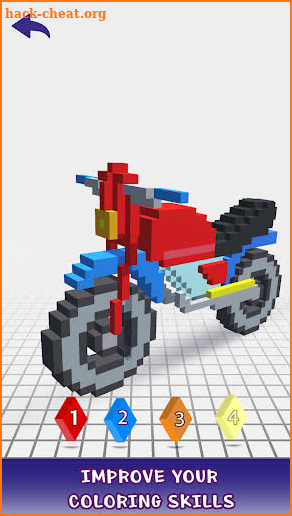 Bikes 3D Color by Number - Voxel Vehicles Coloring screenshot