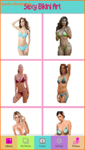 Bikini Pixel Art - Bikini Color By Number screenshot