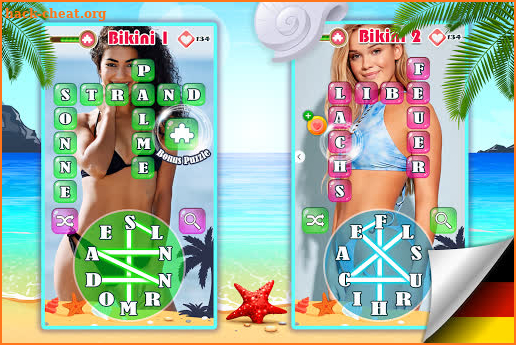 Bikini Puzzle Wortsuchspiel screenshot