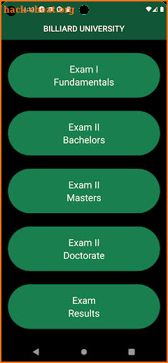 Billiard University Exams screenshot