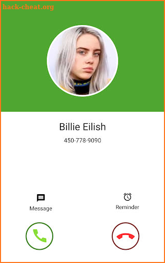 Billie Eilish Call simulator screenshot