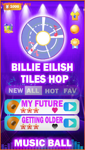 Billie Eilish Tiles Hop screenshot