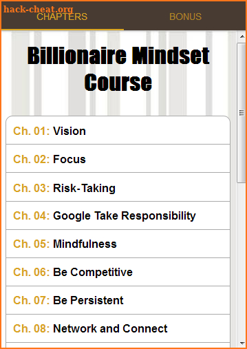 Billionaire Mindset Course screenshot