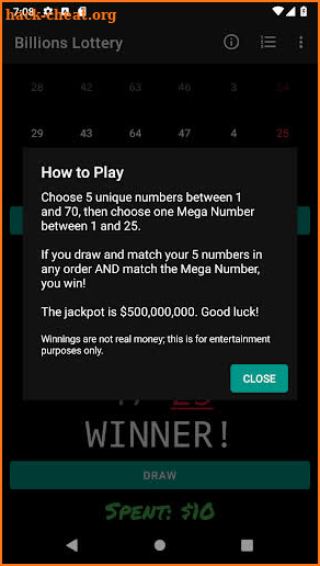 Billions Lottery screenshot