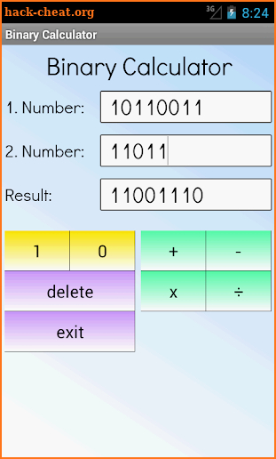 Binary Calculator Pro screenshot
