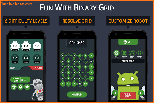 Binary Grid - Math game screenshot