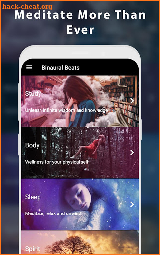 Binaural Beats Brain waves: meditation app screenshot