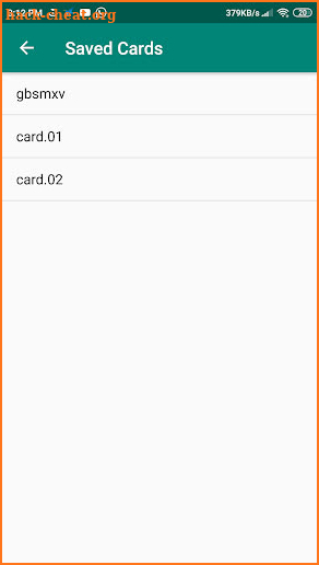 Bingo Card screenshot