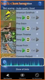 Bird Song Id USA Automatic Recognition songs calls screenshot