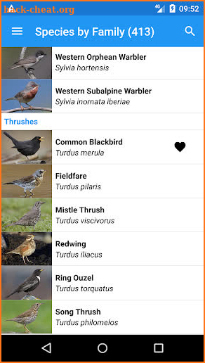 BirdSounds Europe screenshot