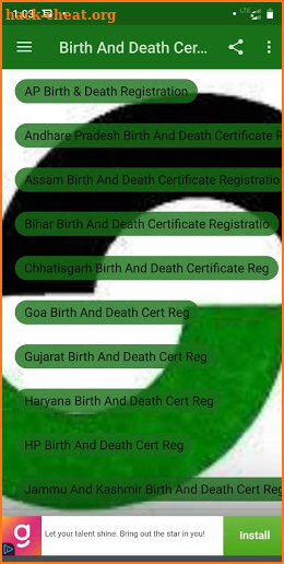 Birth And Death Certificate Online screenshot