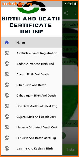 Birth And Death Certificate Online screenshot