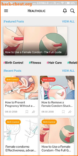 Birth Control, Yoga, Fitness, Hair Care,Skin Care screenshot