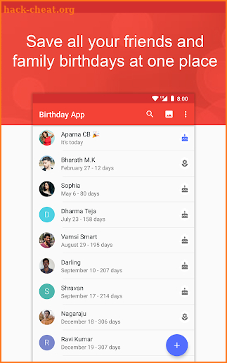 Birthday App - Birthday Reminder, Photo frames screenshot