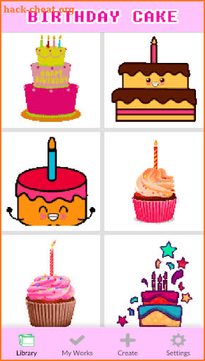 Birthday Cake Coloring By Number - Pixel Art screenshot